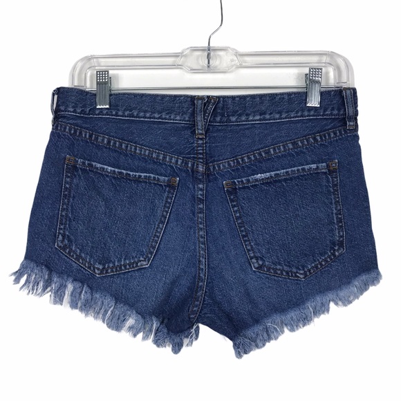 Free People Mid Rise Cut Off Denim Jean Shorts - Picture 2 of 9